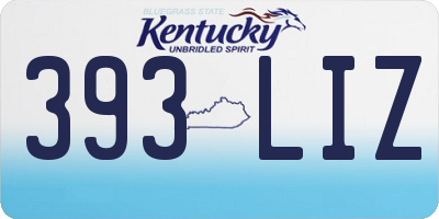 KY license plate 393LIZ