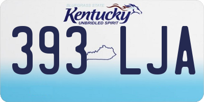 KY license plate 393LJA