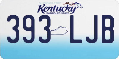 KY license plate 393LJB