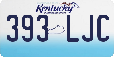 KY license plate 393LJC