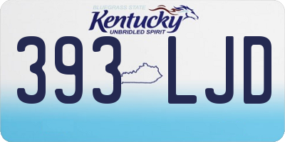 KY license plate 393LJD