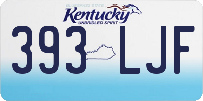 KY license plate 393LJF