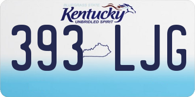 KY license plate 393LJG