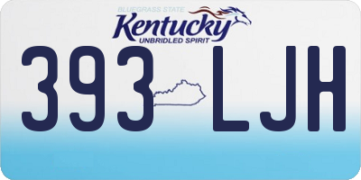 KY license plate 393LJH
