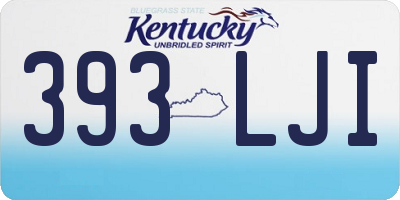 KY license plate 393LJI