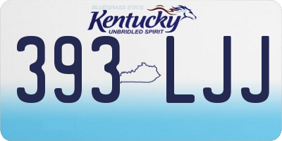 KY license plate 393LJJ