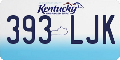 KY license plate 393LJK