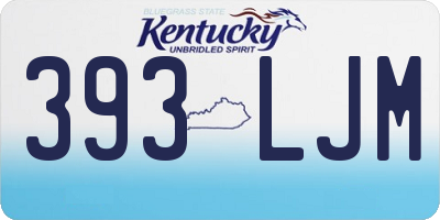 KY license plate 393LJM