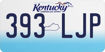 KY license plate 393LJP
