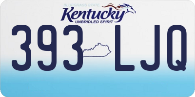 KY license plate 393LJQ