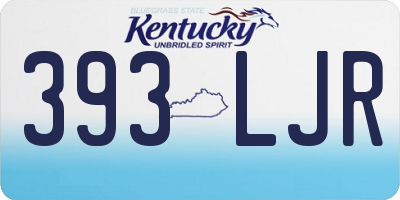 KY license plate 393LJR