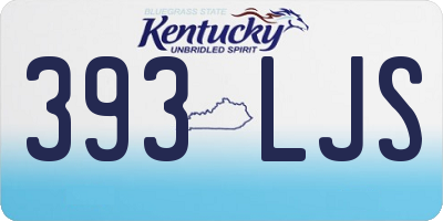 KY license plate 393LJS