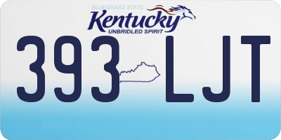 KY license plate 393LJT