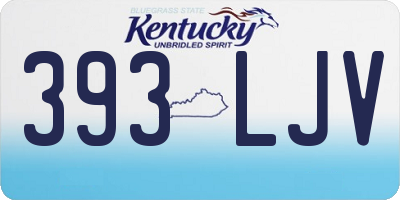 KY license plate 393LJV
