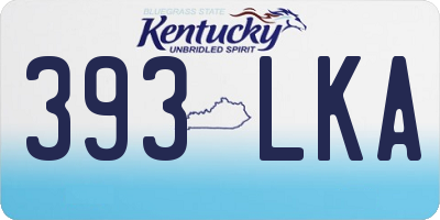 KY license plate 393LKA