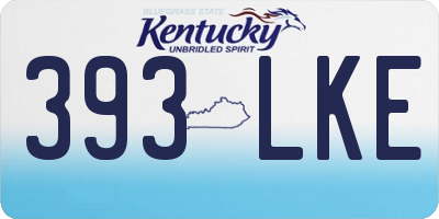 KY license plate 393LKE