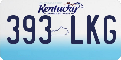 KY license plate 393LKG