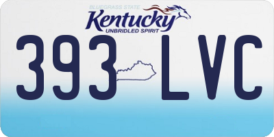 KY license plate 393LVC