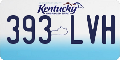 KY license plate 393LVH