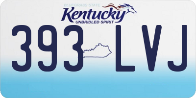 KY license plate 393LVJ