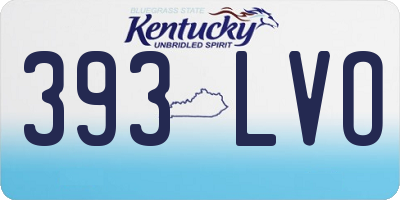 KY license plate 393LVO
