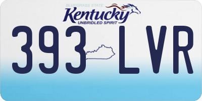 KY license plate 393LVR