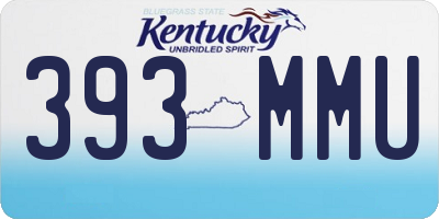 KY license plate 393MMU