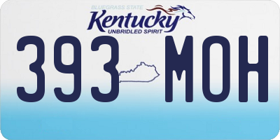 KY license plate 393MOH