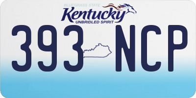 KY license plate 393NCP