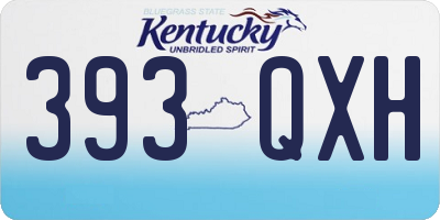 KY license plate 393QXH