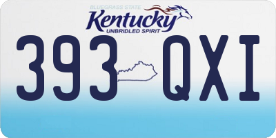 KY license plate 393QXI