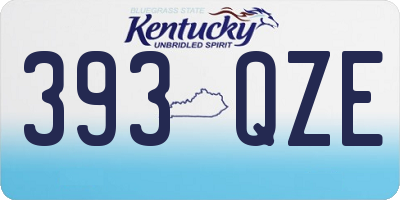 KY license plate 393QZE