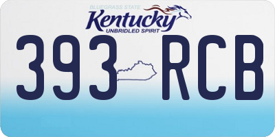 KY license plate 393RCB