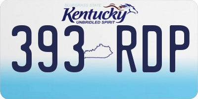 KY license plate 393RDP