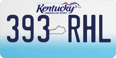 KY license plate 393RHL