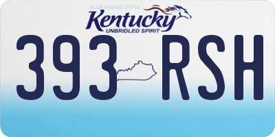 KY license plate 393RSH