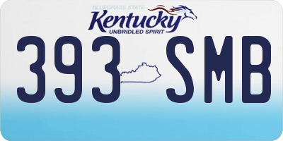 KY license plate 393SMB