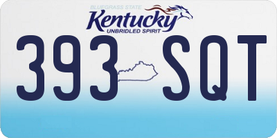 KY license plate 393SQT