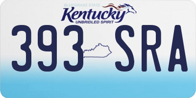 KY license plate 393SRA