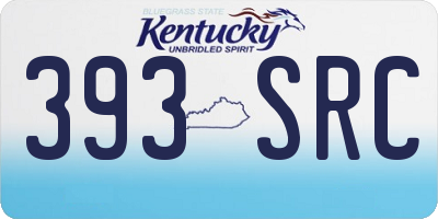 KY license plate 393SRC