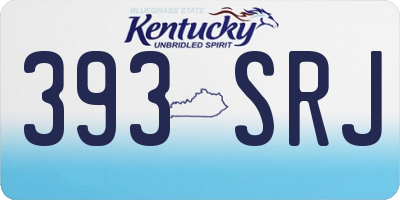KY license plate 393SRJ