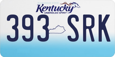 KY license plate 393SRK