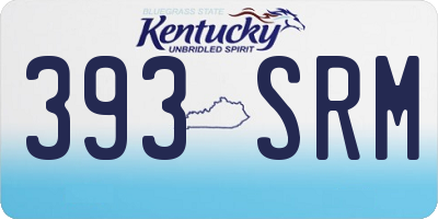 KY license plate 393SRM