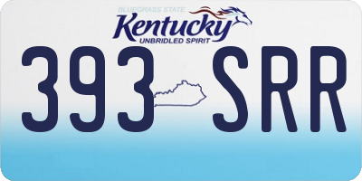 KY license plate 393SRR