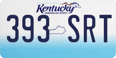 KY license plate 393SRT