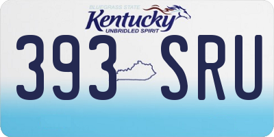 KY license plate 393SRU