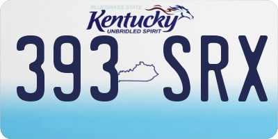KY license plate 393SRX