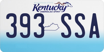 KY license plate 393SSA
