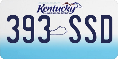 KY license plate 393SSD