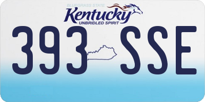 KY license plate 393SSE